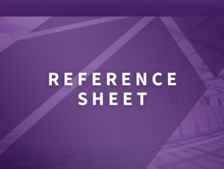 Reference Sheet