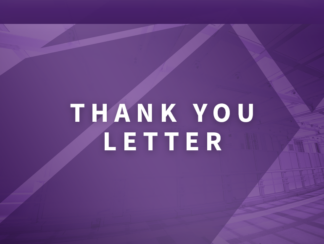 Thank You Letter